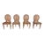 Early 20th Century Set of 4 Vintage Louis XVI Style Cane Back & Seat Dining Chairs For Sale