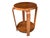 1930s French Art Deco Walnut Side Table With Sculptural Architectural Base- Fully Restored, Open Shelf For Sale - Image 10 of 15