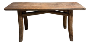 Andrianna Shamaris Teak Wood Wabi Sabi Bench