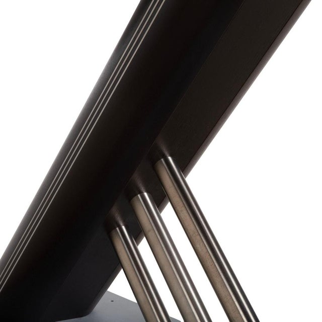 Modern Wood, Glass, and Metal Rosario Dining Table from Musterring = For Sale - Image 3 of 12