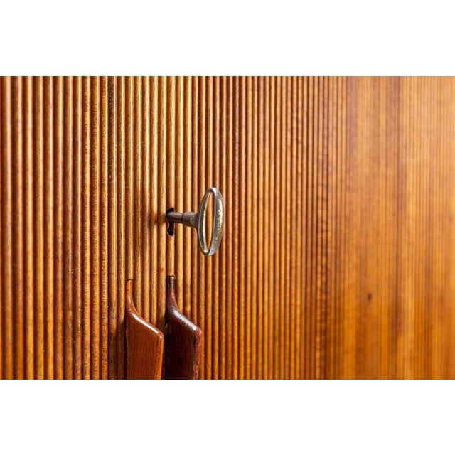 Danish High Cabinet in Teak with Tambour Doors, 1960 For Sale - Image 10 of 15