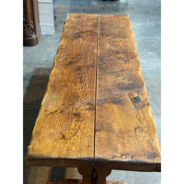 Brown Antique Farmhouse Dining Table in Oak, 1900 For Sale - Image 8 of 18