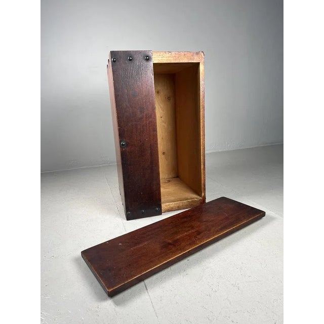 Japanese Box with Metal Studs, 1930 For Sale - Image 10 of 11