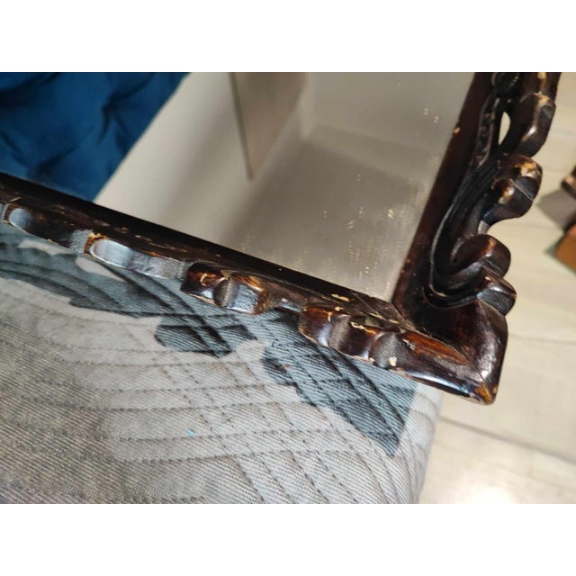 Carved Wood Wall Mirror, 1890s For Sale - Image 5 of 8