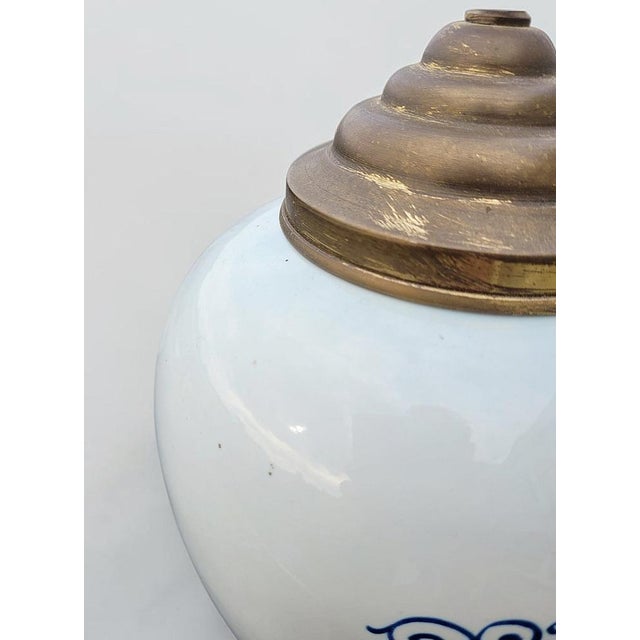 Antique Dutch Delft Blue Tobacco Jar, 1840 For Sale - Image 12 of 16