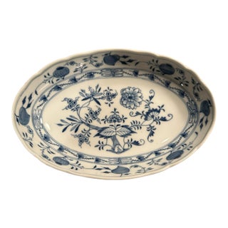 Antique 19th Century Meissen Blue Onion Platter For Sale