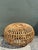 Wood Vintage Italian Stick Rattan Ottoman After Albini For Sale - Image 7 of 12