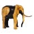 Early 20th Century Solid African Ebony Wood Carved Elephant Safari Animal Figurine Model For Sale