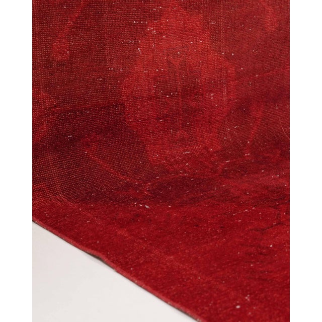 Textile 1970s Vintage Turkish Handmade Wool Cotton Red Runner Rug For Sale - Image 7 of 11