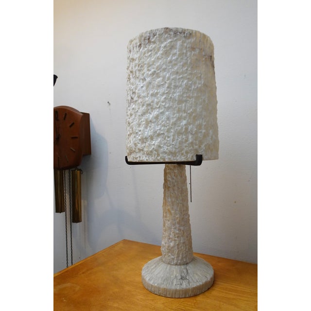 Large Vintage Alabaster Table Lamp, Spain, 1950s For Sale - Image 9 of 18