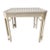 1980s White Textured Hollywood Regency Fretwork Game Table For Sale