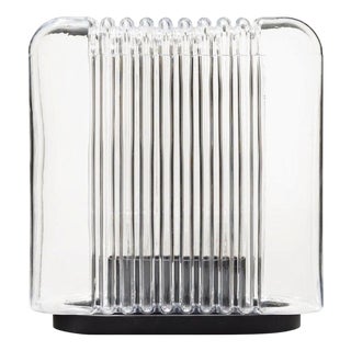 Lari Aluminum and Glass Table Lamp by Angelo Mangiarotti for Karakter For Sale