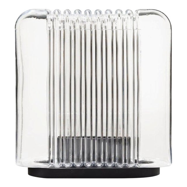 Lari Aluminum and Glass Table Lamp by Angelo Mangiarotti for Karakter For Sale