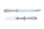 Elegant vintage 2-piece meat carving set featuring classic, heavy hollow sterling silver handles paired with durable...