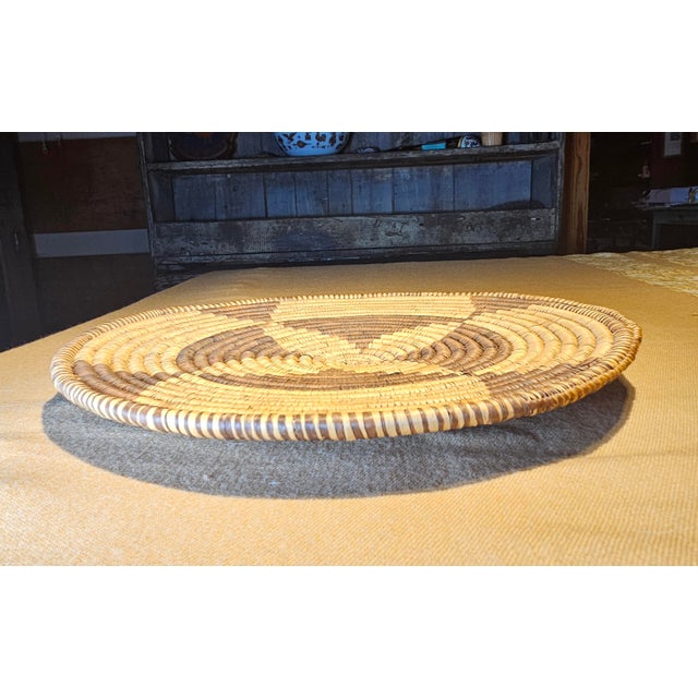 Textile Early 20th Century Handwoven Pima Indian Basket, in the "Four Petal" Design For Sale - Image 7 of 11