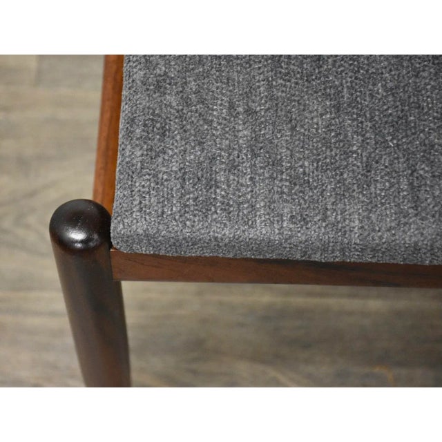 Rosewood Mid Century Modern Ottoman For Sale - Image 4 of 9