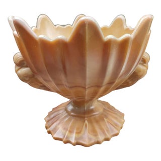 Art Deco Glass Cake Stand from United Glassware STS Abel, 1930s For Sale