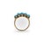 Metal Late 19th Century Victorian 10k Gold Five-Stone Turquoise Paste Ring, Size 7.5 For Sale - Image 7 of 9