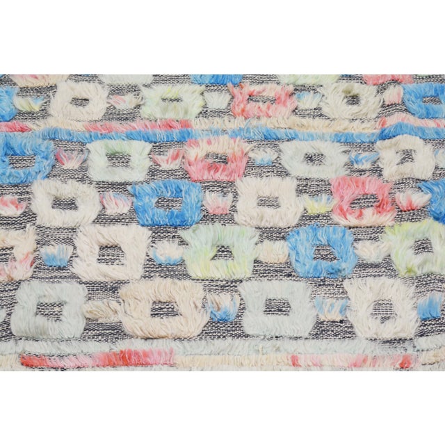 Moroccan Moroccan High Low Hand Knotted Wool Rug,5'9"X8'2" For Sale - Image 3 of 6