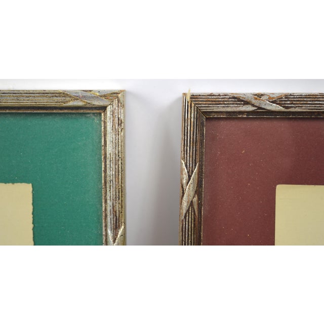 Maison Mercier Frères French Art Deco Mercier Freres / Gazette Du Bon Ton Prints W House of Heydenryk Silver Gilt Frames - Set of 2 For Sale - Image 4 of 6