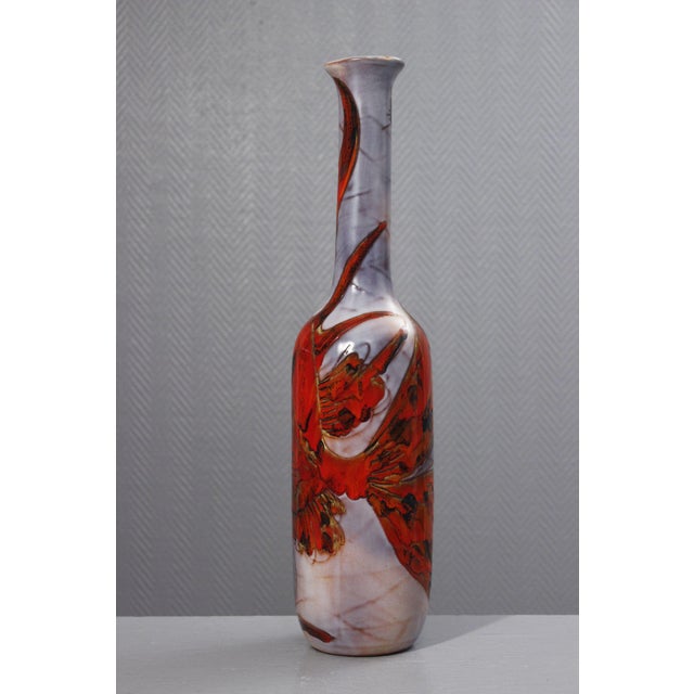 Mid-Century Modern Large Vintage French Ceramic Lamp Base by Kurt & Monique Brunner for Vallauris, 1960s For Sale - Image 3 of 15