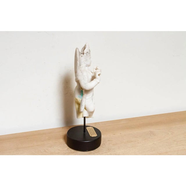 White 19th Century Exquisite Marble Krishna Statue For Sale - Image 8 of 9