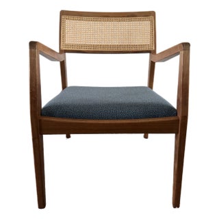Mid 20th Century MCM Caned Jens Risom “Playboy” Style Chair For Sale