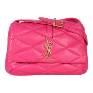 Pink Diamond Quilted Lambskin Le 5 a 7 Shoulder Flap Bag For Sale