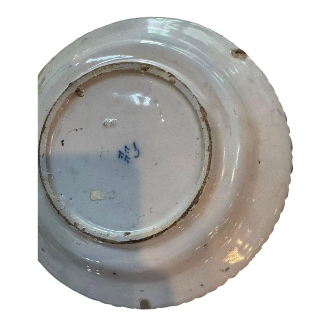 18th Century Ribbed Edge Cobalt Blue Delft Tin GLaze For Sale - Image 4 of 8