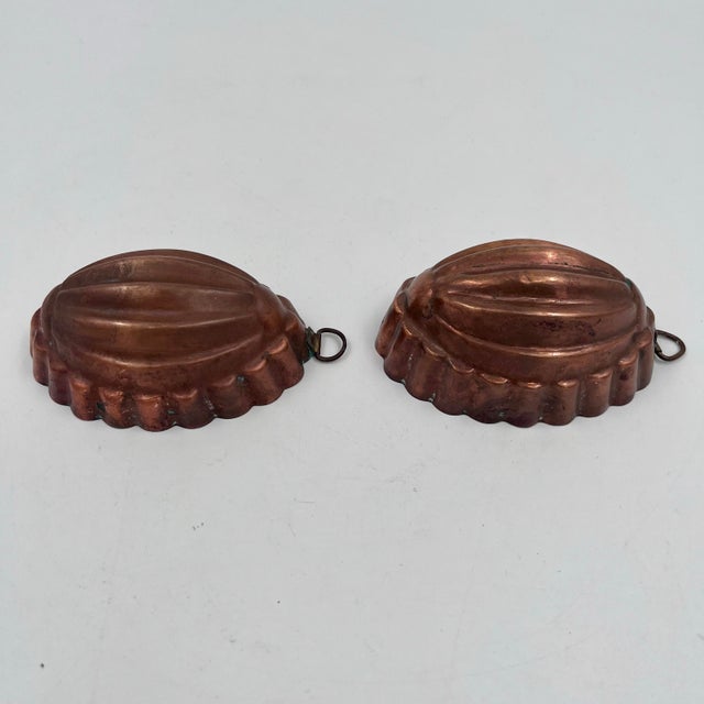 Metal Vintage Mini Melon Copper Molds - Set of 2 For Sale - Image 7 of 10