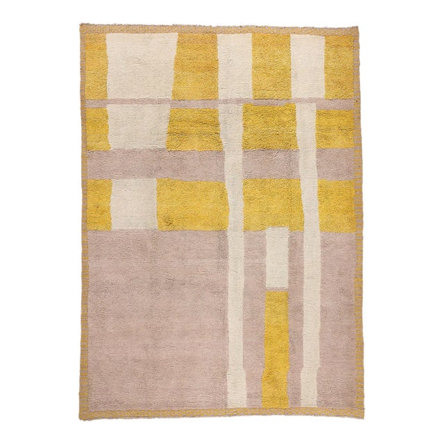 2010s Color Block Moroccan Rug, 08'11 X 11'10 For Sale