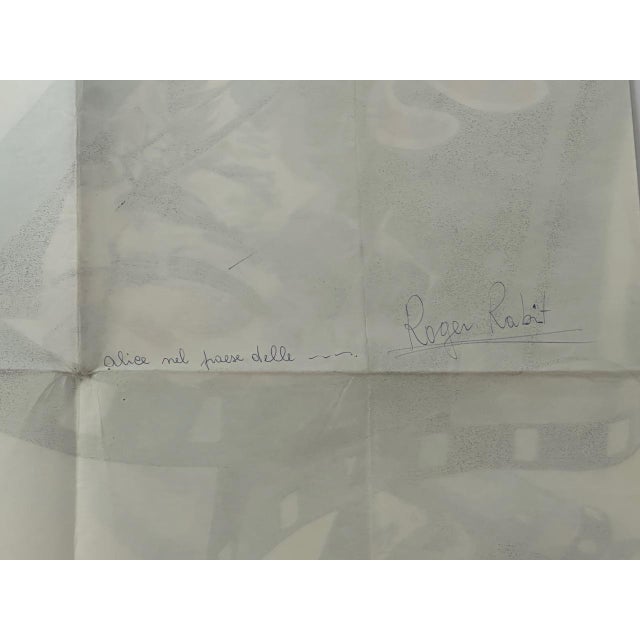 Vintage Italian Movie Poster Who Framed Roger Rabbit, 1988 For Sale - Image 4 of 6