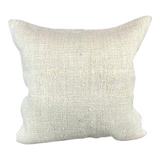 20 x 20 Hemp Pillow Turkish Cushion Natural Grayish White Pillow Cushion Cover For Sale
