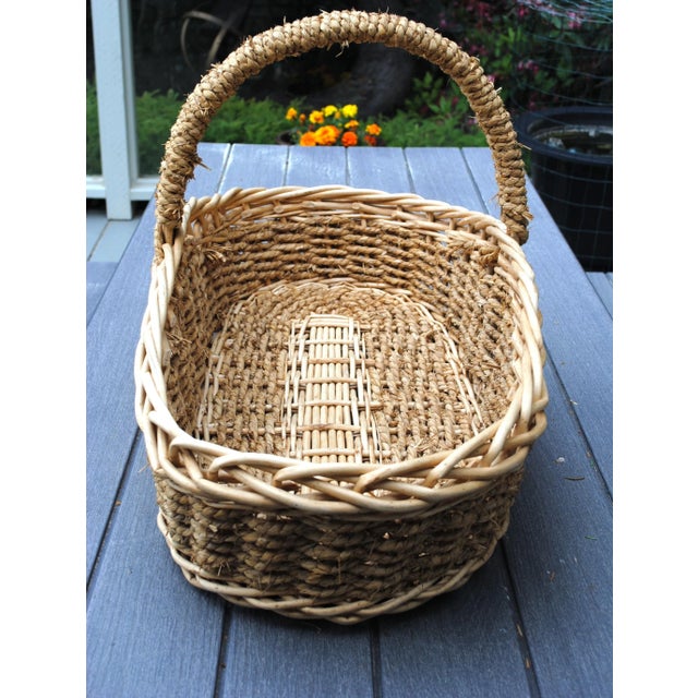 Late 20th Century Extra Large Woven Basket For Sale - Image 5 of 9
