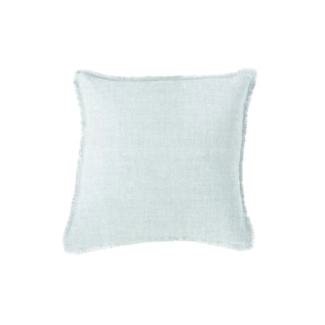 Boho Chic Anaya Light Blue Soft Linen Pillow 20x20 For Sale - Image 3 of 3