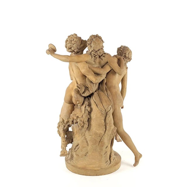 Large Statue of Satyr With Two Nymphs, After Clodion For Sale - Image 4 of 12