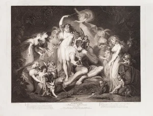 Shakespeare's Midsummer-Night's Dream- Etching-J.P. Simon After J.H. Fussli-1796 1796