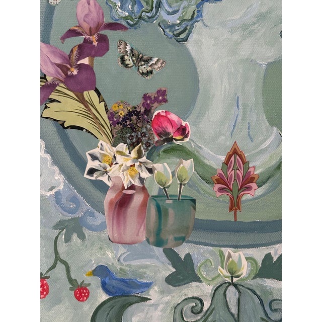 Mixed Media Painting & Collage Titled Spring Is on Her Mind For Sale - Image 12 of 12