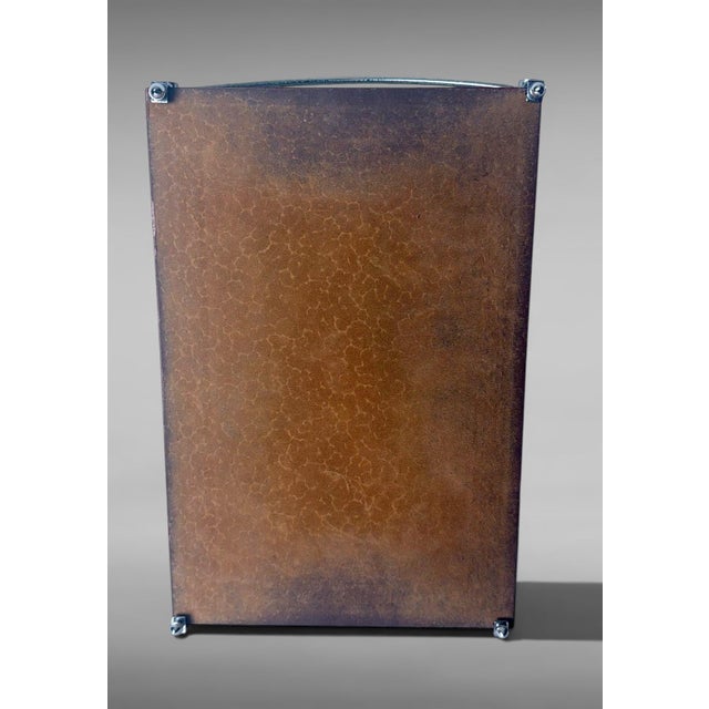 Art Deco French Nickel-Plated Metal Tray With Cut and Etched Mirror Surface For Sale - Image 16 of 18