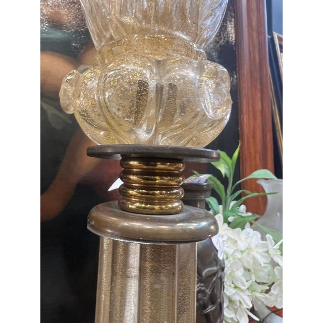 Floor Lamp in Gold and Murano Glass, 1960 For Sale - Image 9 of 16