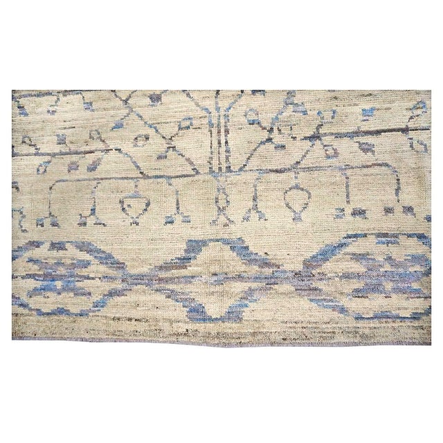Textile 21st Century Turkish Oushak Wool 8x12 Tan & Charcoal Handmade Area Rug #1144071 For Sale - Image 7 of 10