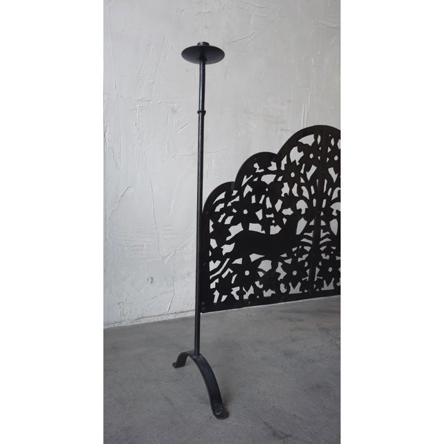 1970s Spanish Style Wrought Iron Fireplace Screen For Sale In Las Vegas - Image 6 of 10