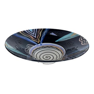 Studio Pottery Post Modern Abstract Centerpiece Bowl For Sale