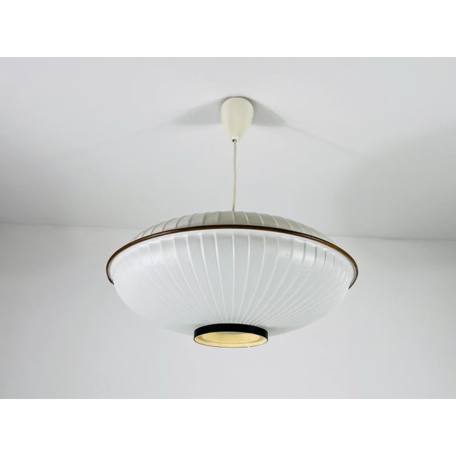 Mid-Century Modern Saucer Shape Pendant Lamp, Italy, 1960s For Sale - Image 6 of 12