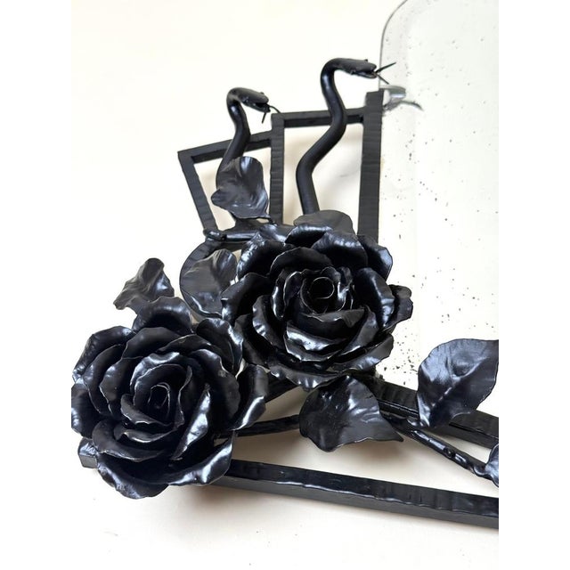 Gold Art Deco French Wrought Iron Mirror in the Manner of Zadounaïsky, 1930s For Sale - Image 8 of 18