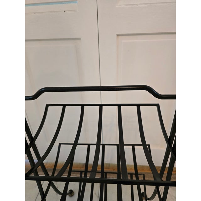 Metal Mid Century Modern Italian Designer 3 Tier Rack For Sale - Image 7 of 7