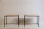 Art Deco Diagramme' Wrought Iron and Travertine Side Tables by Design Frères - a Pair For Sale - Image 3 of 13