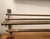 Metal Restoration Hardware Brass Wall Mount Suitcase and Coat Rack For Sale - Image 7 of 12
