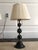 2000 - 2009 Brass and Wooden Stacked Ball Table Lamps - a Pair For Sale - Image 5 of 12