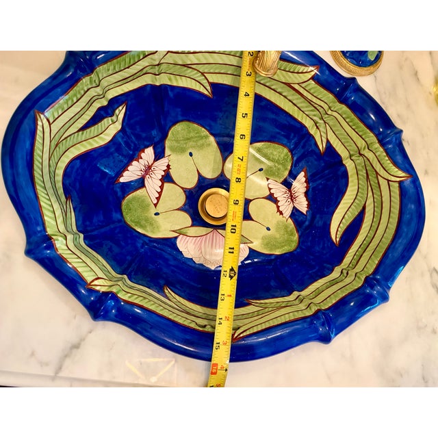 Sherle Wagner Italian Hand Painted Sink For Sale - Image 4 of 7
